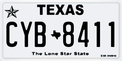 TX license plate CYB8411