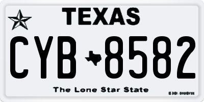 TX license plate CYB8582