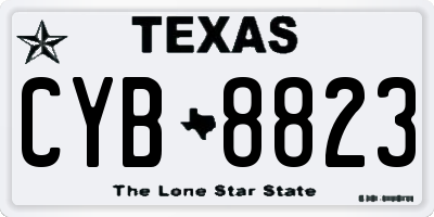 TX license plate CYB8823