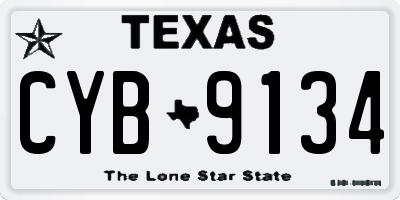 TX license plate CYB9134