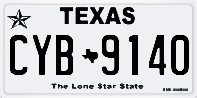 TX license plate CYB9140