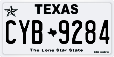 TX license plate CYB9284
