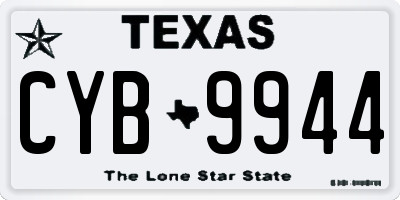 TX license plate CYB9944