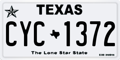 TX license plate CYC1372
