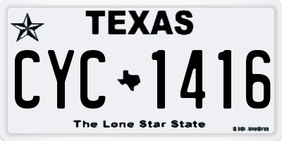 TX license plate CYC1416