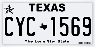 TX license plate CYC1569