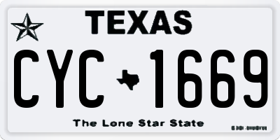 TX license plate CYC1669