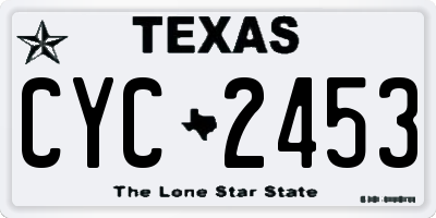 TX license plate CYC2453