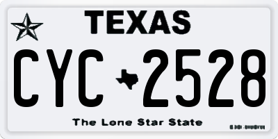TX license plate CYC2528