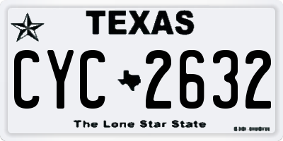 TX license plate CYC2632