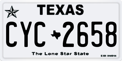 TX license plate CYC2658