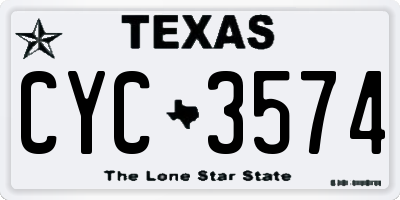 TX license plate CYC3574