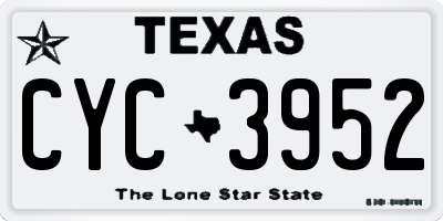 TX license plate CYC3952