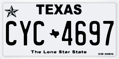 TX license plate CYC4697