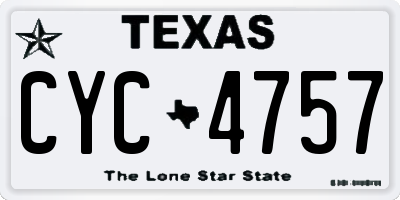 TX license plate CYC4757