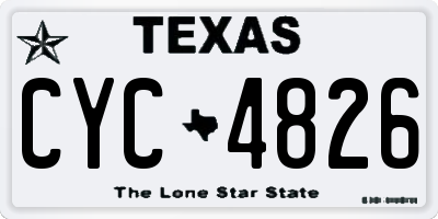 TX license plate CYC4826
