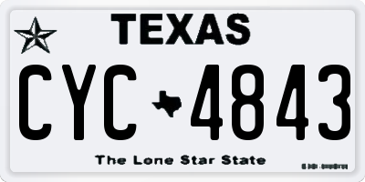 TX license plate CYC4843