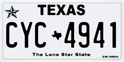 TX license plate CYC4941