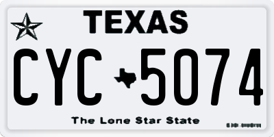 TX license plate CYC5074