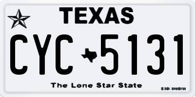 TX license plate CYC5131