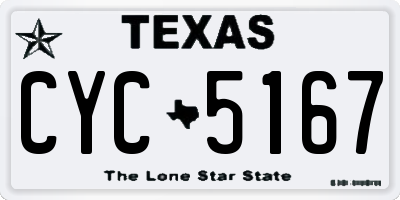 TX license plate CYC5167