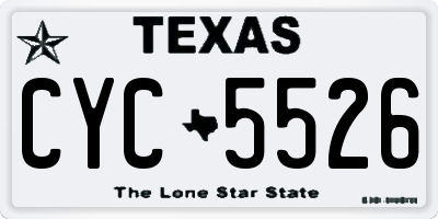 TX license plate CYC5526