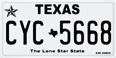 TX license plate CYC5668