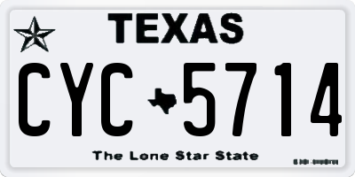 TX license plate CYC5714
