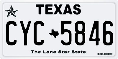 TX license plate CYC5846