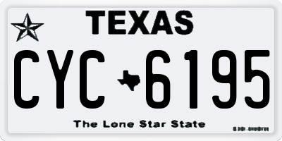 TX license plate CYC6195