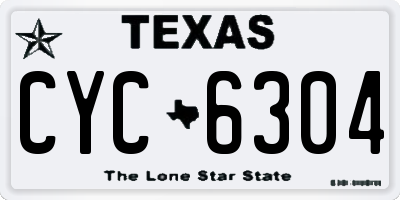 TX license plate CYC6304