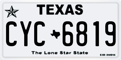 TX license plate CYC6819