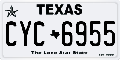TX license plate CYC6955