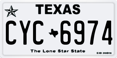 TX license plate CYC6974