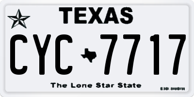 TX license plate CYC7717