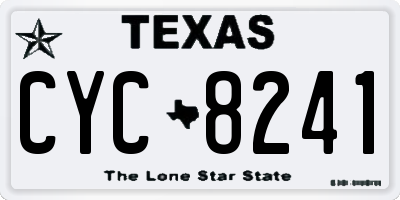 TX license plate CYC8241