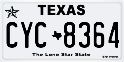 TX license plate CYC8364