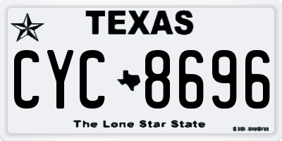 TX license plate CYC8696
