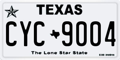 TX license plate CYC9004