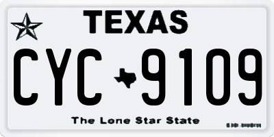 TX license plate CYC9109