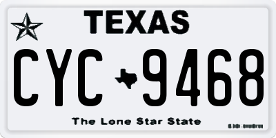 TX license plate CYC9468