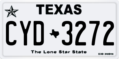 TX license plate CYD3272