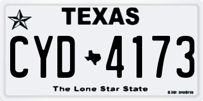 TX license plate CYD4173
