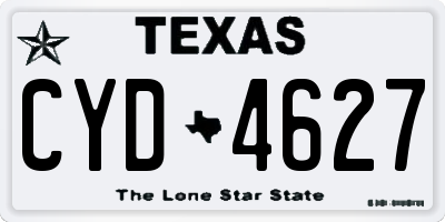 TX license plate CYD4627