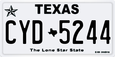 TX license plate CYD5244
