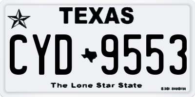 TX license plate CYD9553