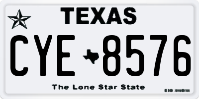 TX license plate CYE8576