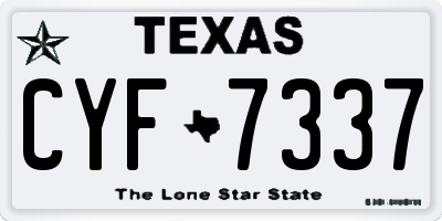 TX license plate CYF7337