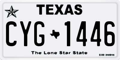 TX license plate CYG1446