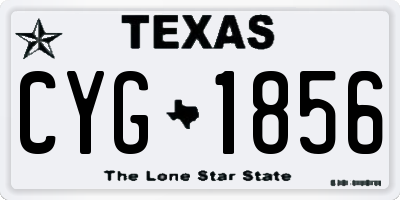 TX license plate CYG1856